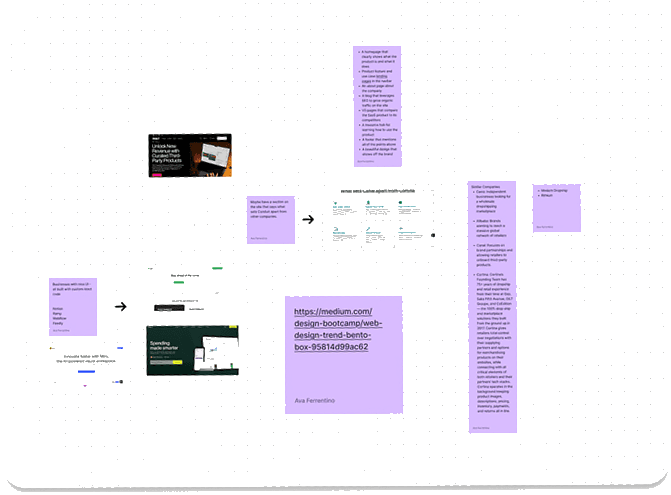 Competitor research moodboard 2